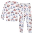 thumbnail image 2 of joogoo Sailboats 2 Piece Long Sleeve Tee and Pants Cotton Pajama Set 4T, 2 of 7