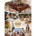 thumbnail image 6 of Brown Marble Tablecloth Rectangle Table Cloth 52x70, Waterproof Tablecloth Outdoor Table Cloth, Ombre Abstract Striped Mottled Aesthetic Washable Table Cover for Kitchen Dinning Party, 6 of 8