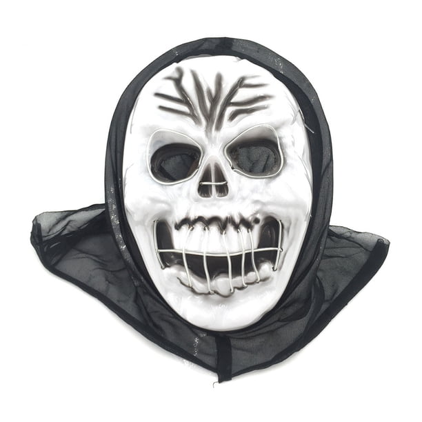Máscara de terror para Halloween, aterradora, nariz inclinada, mueca, fantasma