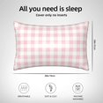 thumbnail image 5 of Pofeuu Pink Checkboard Print Satin Pillowcase for Hair and Skin Pillow Cases, Silk Pillow Cases, Soft Cooling Pillow Covers, 20x30 Inches（Pillow core not included）, 5 of 7