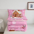 thumbnail image 5 of Manfei Happy Xmas Twin Comforter Sets,Cute Christmas Present Bedding Set,Pink Reversible,2-Piece,1 Comforter and 1 Pillowcase, 5 of 7