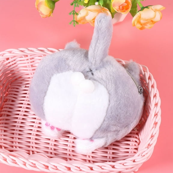 FOMIYES 1Pcs Peekaboo Cat Shoulder Handbag for Girls Daily Use and Work with Plush and PP Cotton 13x4.3x2.6in