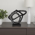 thumbnail image 6 of Benjara Abstract Decorative Tabletop Sculpture- Gray Resin Geometric- 17 Inch, 6 of 6
