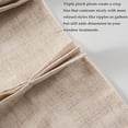thumbnail image 2 of DriftAway Pinch Pleat Linen Textured Semi Sheer Solid Curtains Back Tabs Beige, 30"W x 84 "L, 2 of 7