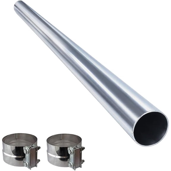 Colt Exhaust Universal Straight Exhaust Pipe 2.5" OD x 60" Long | Stainless Steel