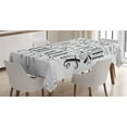 thumbnail image 1 of Ambesonne Inspirational Tablecloth Rectangular Table Cover, Create Future, 52"x70", Black and White, 1 of 3