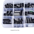 thumbnail image 3 of 150 Pcs 10 Types Puce de Circuit Intégré Puces Plates Assortiment de Puces IC Kit Adaptateur de Prise pour Réparation Électronique, 3 of 8