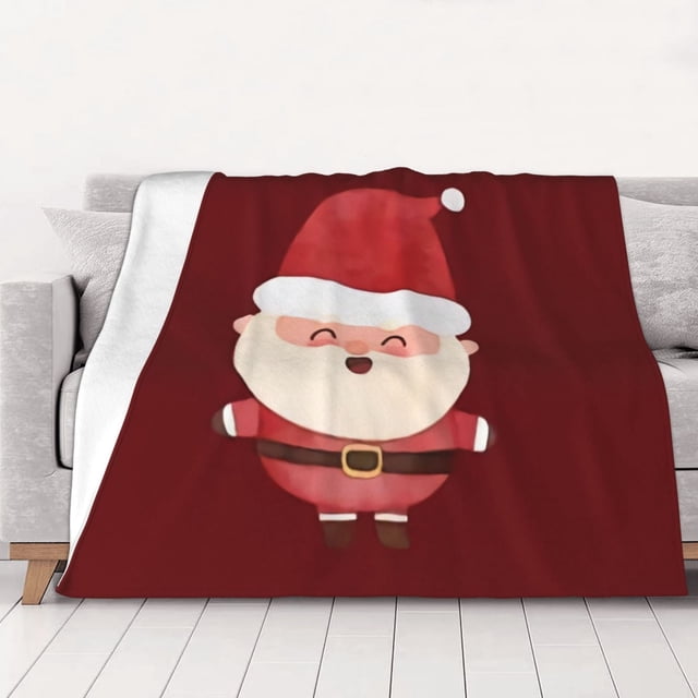 Manta polar de Papá Noel, súper suave y acogedora, para hombres, mujeres, ancianos y niños. Características de la ropa de cama: súper suave, 60 x 50 pulgadas.
