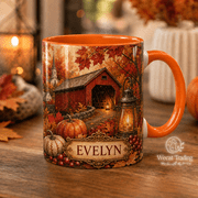Wecat Trading Personalized Mug New England Autumn Barn