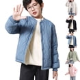 thumbnail image 6 of KAUOD Kids Lightweight Puffer Jackets Button Open Front Quilted Windproof Coats Boys Girls Long Sleeve Winter Outwear, 6 of 6
