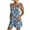 Blue-A, variant on Penkiiy Summer Denim Romper For Women Short Bib Overalls Casual Loose Sleeveless Jumpsuits Wide Leg Fashion Playsuit With Pockets XL Dark Gray