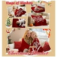 thumbnail image 7 of Hometravel Christmas Print Flannel Blanket, Large Holiday Pattern Throw Cover, Festive Bedspread for Sofa, Bedroom, Seasonal Home Decoration, 7 of 7