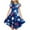 A-Blue, variant on Toddler Girls 4Th Of July Outfit Patriotic American Flag Midi Dress Flowy Swing Ruffle Sleeve Tiered Pleated Dresses Independence Day A Line Party Dresses White 6 Years