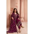 thumbnail image 5 of Pakistani Designer Shalwar Kameez Suits Party Wear Indian Trouser Pant Outfits ( Wine, XXL - 46 ), 5 of 7