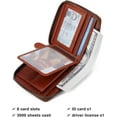 thumbnail image 3 of Cartera de Cuero Genuino para Hombre con Zíper, RFID, Segura, de Gran Capacidad, Doble Pliegue, Multi-tarjeta, Carteras de Cuero para Hombre y Monedero, 3 of 7