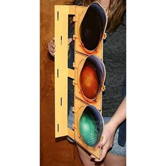 Large Stop Light/Traffic Light Double Sided Metal Wall Sign - 24" x 12"