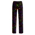 thumbnail image 7 of Halloween Pajamas for Women Drawstring Stretch Lounge Pants Soft Comfy Sleep Bottoms Cute Loose Palazzo Pj Pants Black 2XL, 7 of 7
