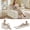 Beige, variant on Foldable Floor Chair Bed, Single Fold Out Sofa Bed, Plush Faux Rabbit Fur Convertible Lounger Sleeper Chair for Living Room Bedroom