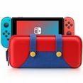 thumbnail image 1 of Étui Rigide Portable Électronique pour Nintend Switch, Pochette à Double Fermeture Éclair avec Bouton Magnétique, Sac de Rangement, Étuis de Console NS, Housse de Protection Rouge, 1 of 7