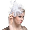 thumbnail image 3 of Visland Fascinators Hat Mesh Flower Clip Tea Party Headwear for Girls and Women's, 3 of 5