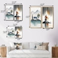 thumbnail image 4 of Designart "Countryhouse by the Lake I" Lake House Cottage Framed Wall Art Set Of 2 - Traditional White Gallery Wall Frame Set For Home Decor, 4 of 6