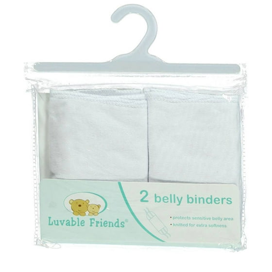 Luvable Friends Newborn Baby Neutral Belly Binder 2Pack, 06 months