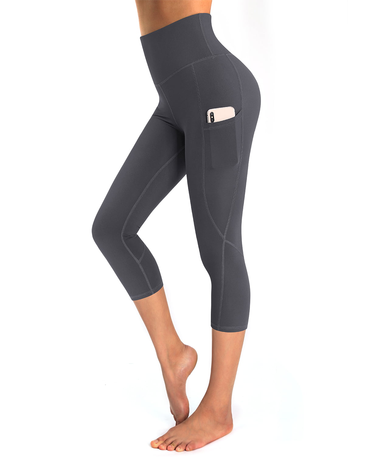 Sugar Pocket Womens Running Leggings Workout Trousers Pants with Side Pockets