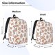 thumbnail image 2 of Disketp Farm Cow Animal print Canvas Backpack Lightweight Travel Daypack Student Rucksack Laptop Backpack-Small, 2 of 5
