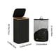 thumbnail image 3 of Fiudx Liquidación De Ofertas Flash Cesta De Ropa Sucia Cesta De Ropa Sucia Para El Hogar Mango De Madera De Bambú Con Tapa Cesta De Almacenamiento Baño Liso Nórdico Cesta De Lavandería De Tela De Bam, 3 of 7