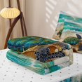 thumbnail image 6 of Manfei Cute Sea Turtle Zipper Twin Comforter Sets with Fitted Sheet and 2 Pillowcases,Sandy Beach Zipper Bedding Set,Yellow Green,Reversible,4pcs, 6 of 8