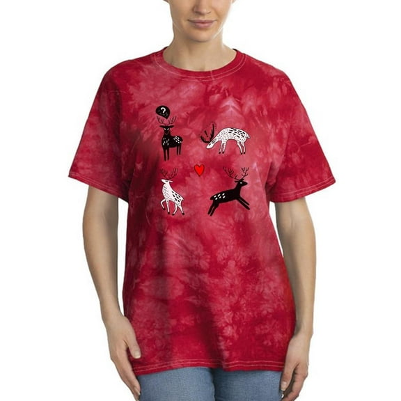 Storybook Style Deers. Tie Dye Crystal Men -Image by Shutterstock, Male x-Large