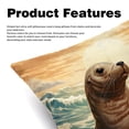 thumbnail image 2 of Sea Lion Velvet Throw Pillow Covers Set of 2 with Unique Patterns in Sizes 16x16, 18x18, and 20x20 Inches for Chair Pillow, 2 of 6