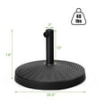 thumbnail image 2 of Patiojoy 49lbs Round Patio Umbrella Base, Outdoor Resin Umbrella Stand W/ Rattan Design, Adjustable Knob, 2 of 10