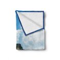 thumbnail image 2 of Island Soft Flannel Fleece Throw Blanket, Poda Island in Thailand South Tropic Paradise Hot Sun with Clouds Photo, Cozy Plush for Indoor and Outdoor Use, 50" x 70", Blue White Cream, by Ambesonne, 2 of 6