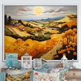 thumbnail image 1 of Designart Countryside framed wall art decor, Countryside framed wall Art, Countryside Yellow landscapes Patchwork I , Extra large Country White Framed Wall Art, White Color Frame, 1 of 5