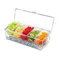 thumbnail image 6 of pvdgvd 1pc Chilled Condiment Server, 5 Removable Compartments with Lid, Plastic Ice Serving Tray for Bar Parties, Ideal for Condiments Fruit Snacks, Easy to Clean, 6 of 7