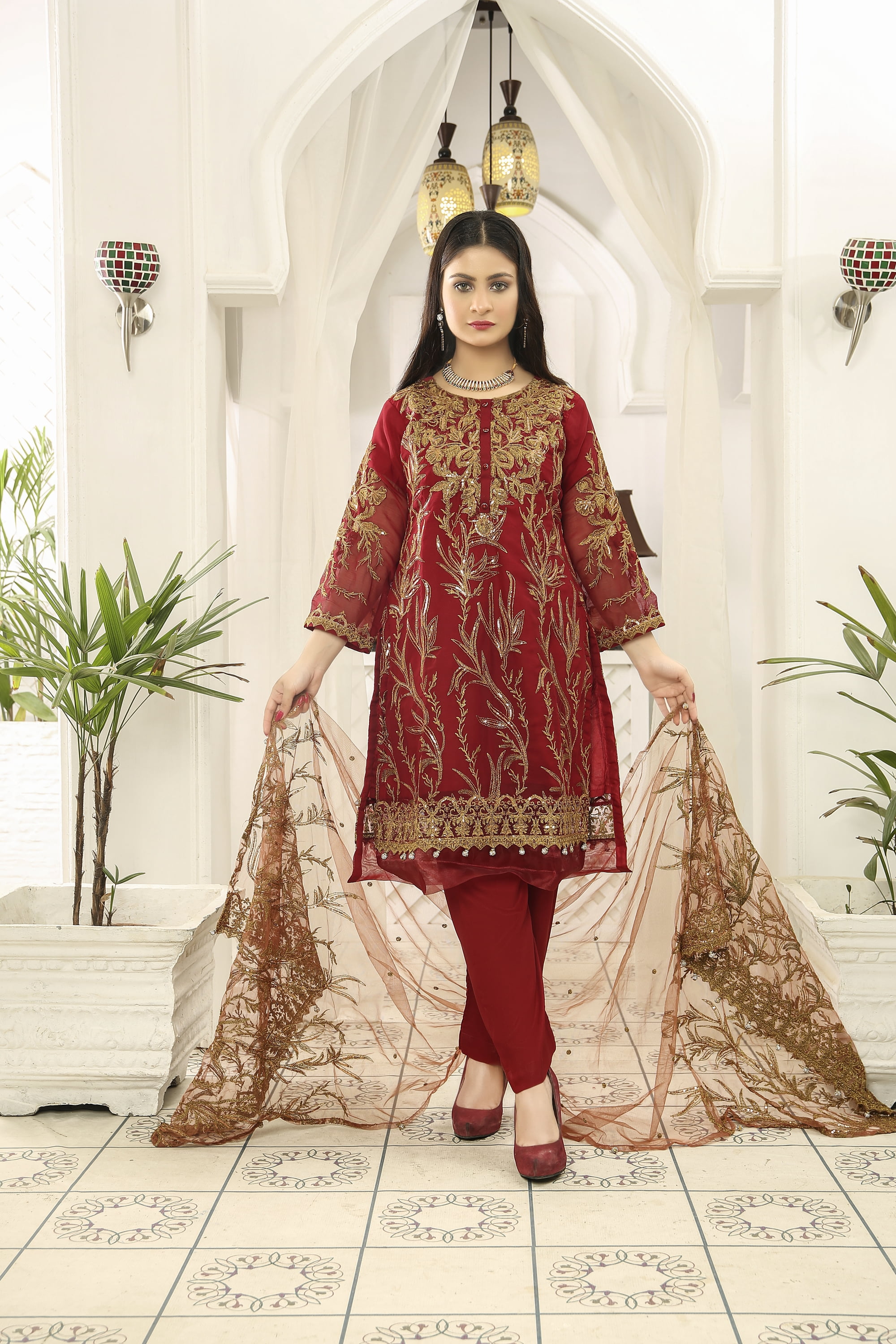Indian Dresses for Women Party Wear Suits Pakistani Formal Wedding Outfits  - Walmart.com