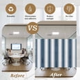 thumbnail image 5 of Ombre Dark Blue Window Privacy Film, Gradient White Abstract Minimalist Stripe Static Cling UV Sun Blocking Heat Control Window Tint, Non-Adhesive One Way Windows Privacy Cover 17.7''x78.7'', 5 of 7