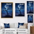 thumbnail image 4 of Designart "Moonlit Desert Tree I" Landscapes Canvas Wall Art - Global Blue Desert Bedroom Canvas Wall Art, 4 of 6