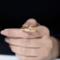 thumbnail image 5 of Certified Moissanite Braided Eternity Ring for Women (0.50 CT) - Valentines Gift, 18K Yellow Gold, US 5.75, 5 of 8