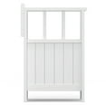 thumbnail image 5 of Simpli Home Acadian 36 inch Wide Solid Wood Transitional Small Entryway Storage Bench in White, 5 of 13