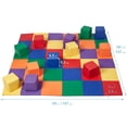 thumbnail image 3 of ECR4Kids SoftZone Patchwork Toddler Activity Mat and 12 Stacking Block Set, 3 of 12