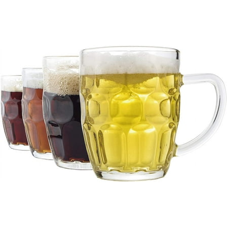 Dimple Stein Beer Mug - 20 OZ (4 Pack)