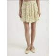 thumbnail image 2 of Floral High Waist Elastic Waist Tiered Mini Skirt, 2 of 5