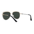 thumbnail image 2 of Mens Airforce Double Metal Bridge Rimless Officer Sunglasses Gold Green, 2 of 4