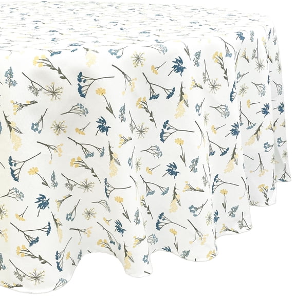 Lenox Wildflowers All-Over Tablecloth, Blue, 70"W x 70"L