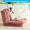 thumbnail image 6 of ijuicy Lazy Sofa Bed, Human Sized Dog Bed, Foldable Floor Sofa Chair for Living Room (Twin, Pink), 6 of 7