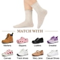 thumbnail image 7 of Loritta 7 Pairs Ruffle Socks Womens Crew Socks Casual Cute Frilly Cotton Socks for Women Soft, 7 of 7