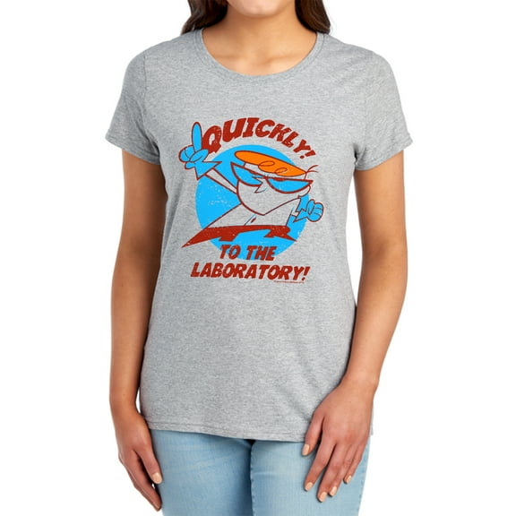 Dexters Laboratory Quickly Women's T Shirt, Athletic Heather, Small