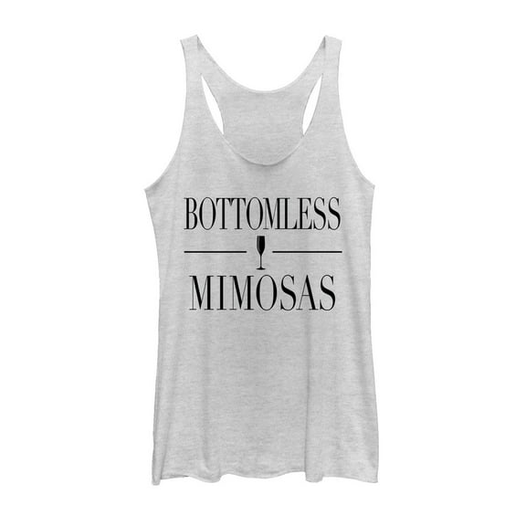 Women's CHIN UP Bottomless Mimosas  Racerback Tank Top White Heather 2X Large